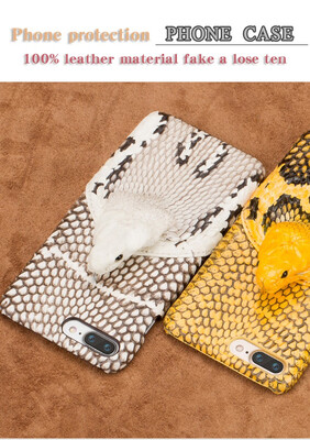 

Leather phone case iPhone5 6 7 8s plus protective case 3d snake head back cover leather all-inclusive for x xs max xr phone case