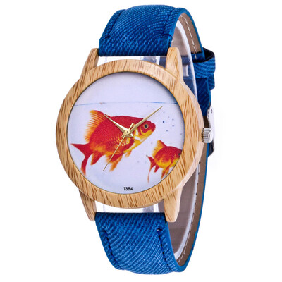 

New arrival Cute Fish Watch Women Ladies Clock Fashion Casual Dress Quartz WristWatch Relogio Feminino 533