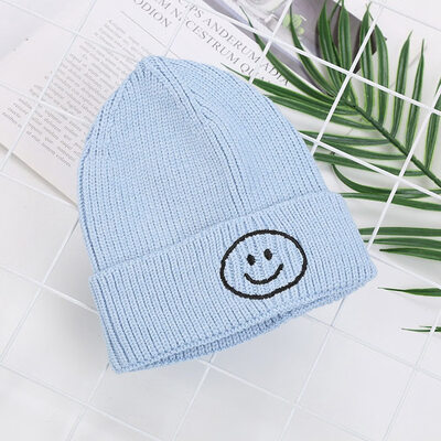 

Childrens Wool Hats South Korea Autumn And Winter Candy Color Smile Cap Hat