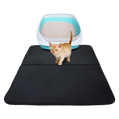 

Siaonvr Double-Layer Cat Litter Mat Trapper Pad Pet Rug EVA Mat Anti Mat