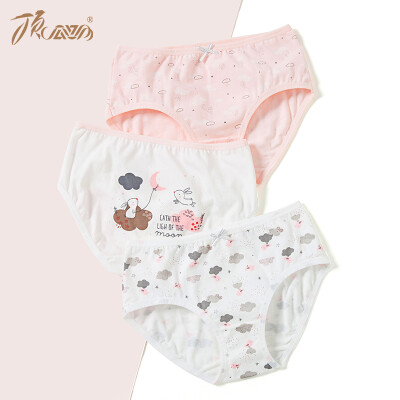 

Top melon melon dingguagua childrens underwear 2019 new cotton cartoon sweet girl briefs stretch dry breathable underwear 3 strips 46046606 combination one 130