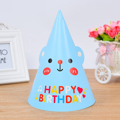 

FUNNYBUNNY Childrens Birthday Hat Adult Korean Paper Cartoon Party Birthday Cake Hat Children Birthday Party Decorations