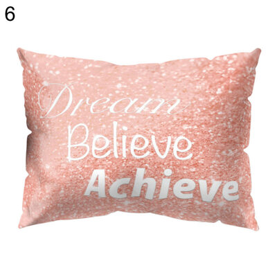 

Unique Letters Print Pillow Case Cushion Cover Sofa Bed Car Cafe Office Decor