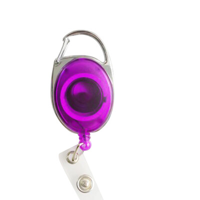 

Purple Retractable ID Badge Reel & ID Card Badge Holder Anti-theft Key chain1