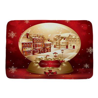 

〖Follure〗Christmas HD Printed Non-Slip Bath Mat Absorbent Home Decor A
