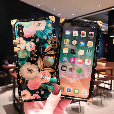 

Bling Glitter Armor Flower Design Shockproof Anti-Scratch For iPhone  XSMax XR