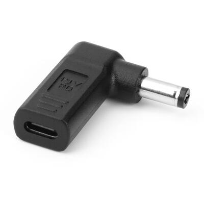 

90 Degree USB31 USB-C Type-C Female to 55 x 21mm DC Male Plug Adapter