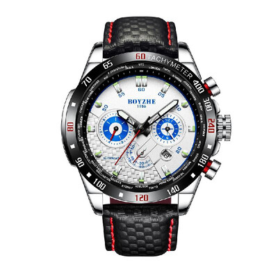 

BOYZHE WL009-P Watch Brand Luminous Waterproof Business Full-automatic Mechanical Men Leather Wrist Watch with Gift Box