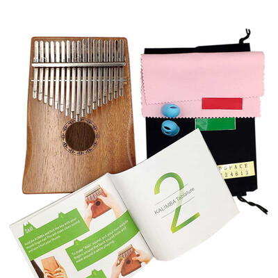 

Kalimba Mbira Thumb Finger Piano Portable 17 Keys Solid Wood Musical Instrument Gift for Music Lovers Beginners