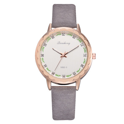 

Casual fashion scale ladies watch Korean style trendy PU belt watch