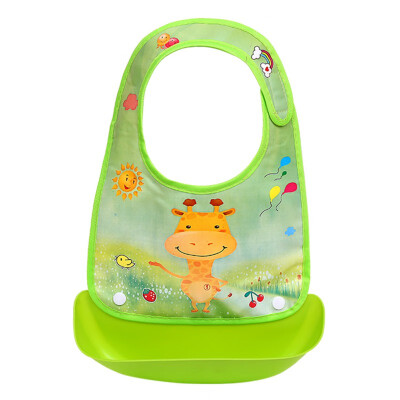 

Infant Kids Cartoon Graphics Silicone Bibs Newborn Detachable Baby Rice Towel Saliva Towel Silicone Bib