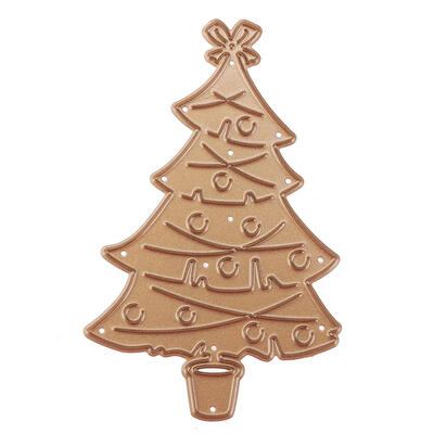 

Gold Christmas Tree Cutting Dies Stencils Scrapbook Embossing DIY Craft