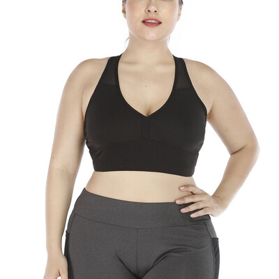 

Roseonmyhand Plus Size Fashion Women Solid Bandage Sleeveless Sport Bra Tank Up Tops Blouse