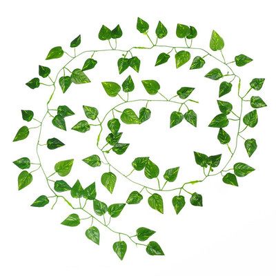 

FUNNYBUNNY Artificial Ivy Leaf Garland Plants Vine Hanging Wedding Garland Fake Foliage Flowers Home Kitchen Garden Wedding Wall