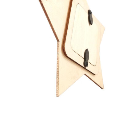 

10pcsset Unfinished Wood Mini Star Photo Frame Picture Holder DIY Wooden Crafts for Wall Decoration