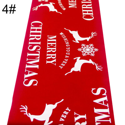 

Christmas Deer Garland Design Cotton Linen Tablecloth Party Dining Table Decor