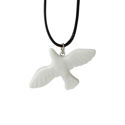 

New Fashion Womens Ceramics White Bird Necklaces Pendants Jewelry Gift For Women Ladies Wholesale