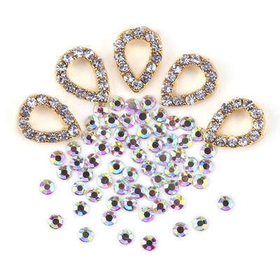 

105pcs 3D Glitter DIY Nail Art Rhinestones Decorations Fashion Nails Tool