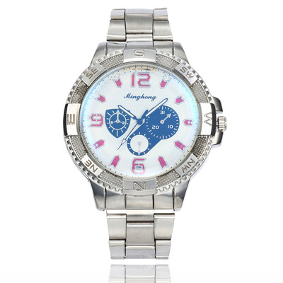 

Fashion alloy watch mens steel belt business quartz wrist