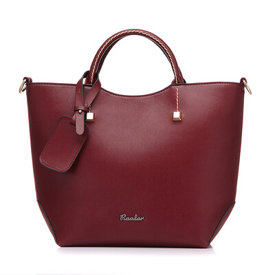 

REALER brand handbag women large bucket shoulder bag female high quality artificial leather tote bag fashion top-handle bag