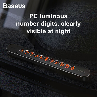 

Baseus Sliding Cover Temporary Parking Number for car phone number plate card auto accessories