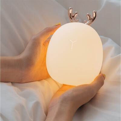 

〖Follure〗Birthday Night Light Cute Deer Rabbit Soft Silicone Portable Adjustable Color