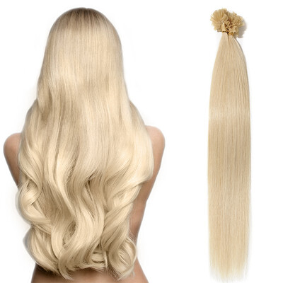 

Fusion Hair Extensions Invisible NailU Tip Glue Real Human Hair Extensions Real Soft Hair Extensions 50 strands50g