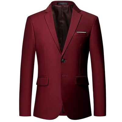 

Cloudstyle Mens Business Two Buttons Single Split Solid Color Single West 11638