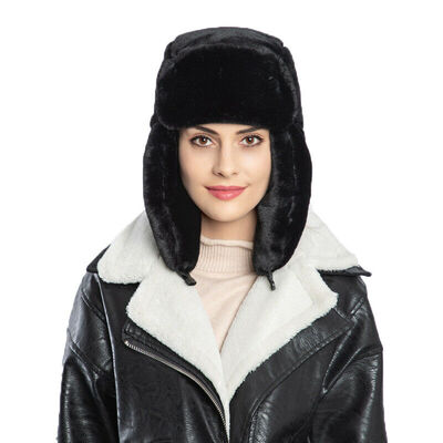 

Men Women Hat Warm Faux Fur Trapper Aviator Trooper Earflap Winter Ski Cap Mask