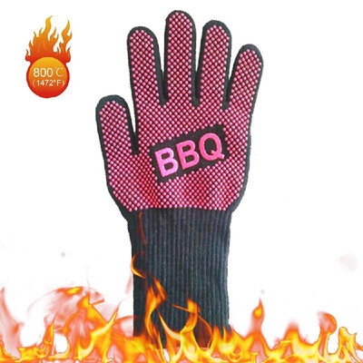 

BBQ Gloves Heat Resistant Grill Gloves Insulated Oven Mitts Non-Slip Gloves for Cooking Baking Smoker Fireplace