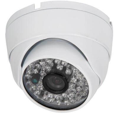

NTSC 14inch CMOS 1300TVL 48IR IR-CUT 36mm Dome CCTV Security Camera White