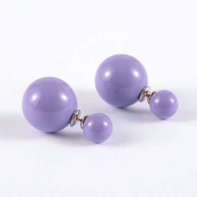 

Trendy Round Ball Acrylic Pearl Ball Stud Earrings for Women with Stainless Steel Findings BlueViolet 815mm Pin 05mm