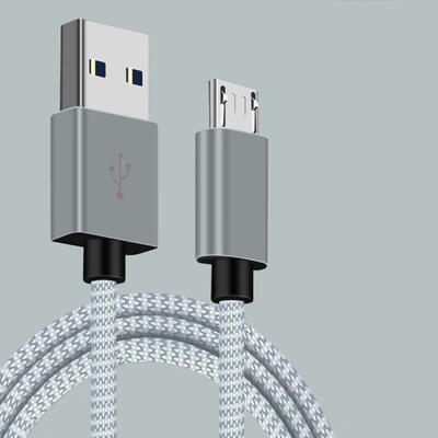 

1M Double Elbow USB Data Cable Mini 90 Degree Nylon Braided No Winding Fast Charging Line For Android -1m