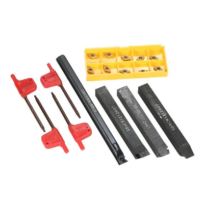 

4pcs S12M-SDUCR07SDNCN1212H07SDJCL1212H07SDJCR1212H07 Boring Bars 10pcsbox DCMT0702 Carbide Inserts 4pcs Wrench Lathe CNC