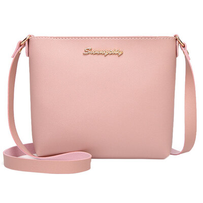 

Fashion Women Solid Color Faux Leather Zipper Shoulder Crossbody Phone Pouch Bag