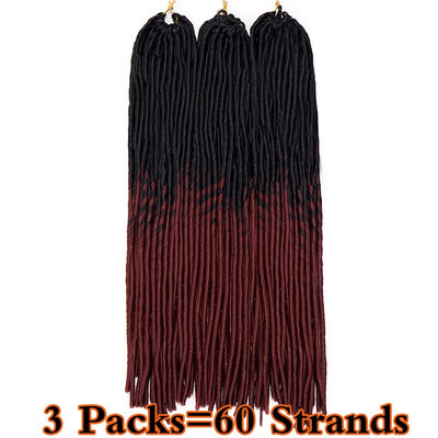 

3 Packs Dreadlocks Crochet Braids Soft Faux Locs Crochet Hair Synthetic Braiding Hair Bomba Goddess Locs Crochet Hair Braids