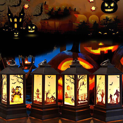 

New Halloween simulation flame light small oil lamp decoration prop bar scene layout desktop decoration