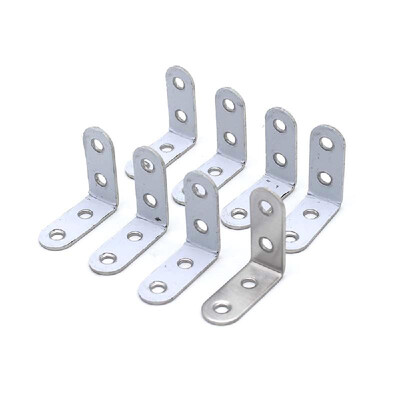 

8Pcs Stainless Steel 90 Degree Angle  Shaped Shelf Bracket Corner Brace Joint Right Angle Bracket Fastener with Screws