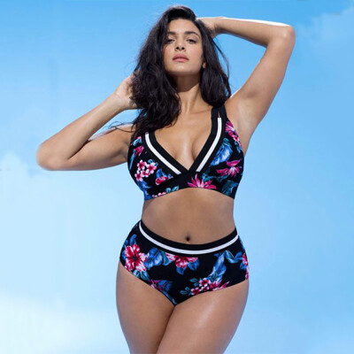 

Roseonmyhand Women Floral Print Bikini Sets Two Piece Swimsuits Swimwear Beach Suit