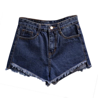 

Women Loose Pockets Zipper Fly Slim Casual Short Street-wear High Waist Denim Shorts Girls