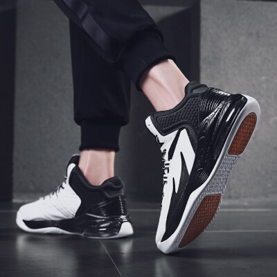 

New basketball shoes mens high summer breathable mesh wear-resistant anti-skid shock-absorbing shoes student air cushion sneakers