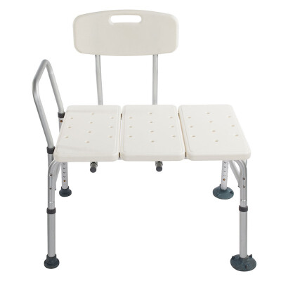 

Bath Chair Plastic Tub Transfer Bench with Adjustable Backrest White