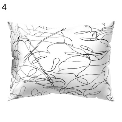 

Leaf Flower Stripe Pillow Case Cushion Cover Sofa Bed Car Cafe Office Decoration