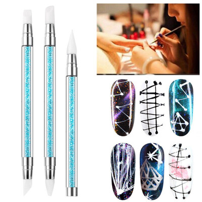 

Toponeto Blue Diamond Set With 3 Pcs Double End Silicone Pen Hollow Drawing Pen