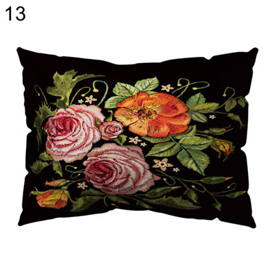 

Fresh Flower Bird Pillow Case Cushion Cover Sofa Bed Car Cafe Office Decoration