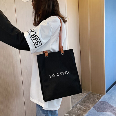 

Tailored Women Simple Handbag Canvas Bag Shopping Bag Shoulder Messenger Bag
