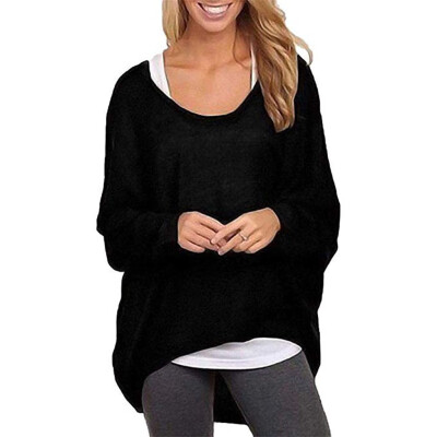 

Tailored Women Autumn Solid Long Sleeve Round Neck Casual Blouse Shirt
