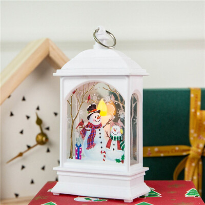 

Gobestart New Christmas Creative Glow Old Man Snowman Elk LED Fireplace Light Decoration