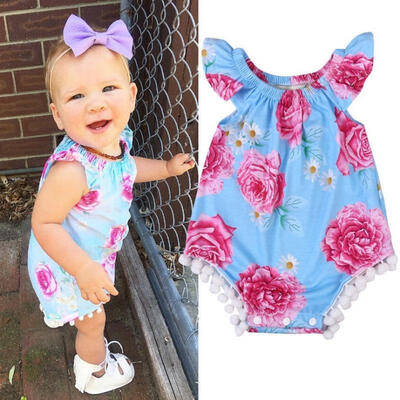 

Newborn Baby Girls Floral Romper Jumpsuit Bodysuit Kids Clothes Outfit Sunsuit