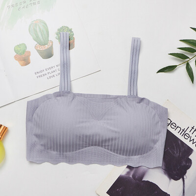 

Women Tube Tops Lingerie Backless Bra Ice Silk Wrapped Chest Tube Top Slim Sexy Tanks Underwear